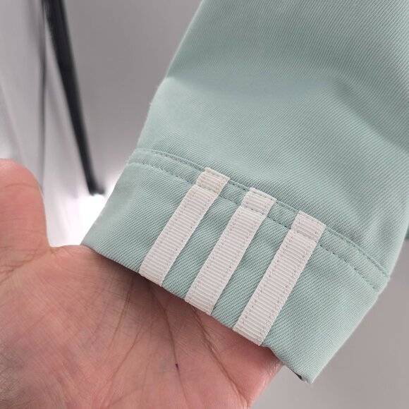 Adidas Green Tint Zip Up Collared Jacket Utility Pockets Streetwear Mint Medium - Picture 6 of 9